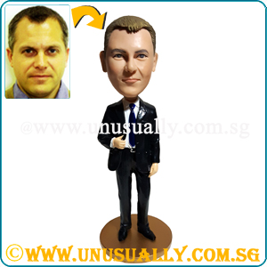 Custom 3D Tall Version Smart Male In Black Suit Figurine
